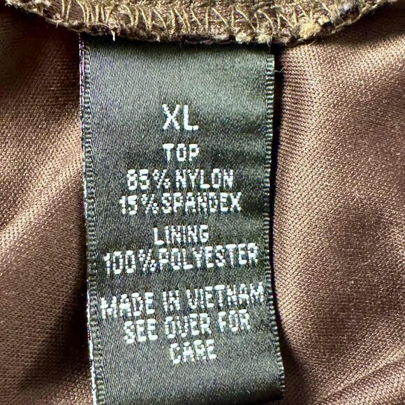 🐆 AB Studio Leopard Print Mesh Corset-Style Top – Size XL - Picture 6 of 8